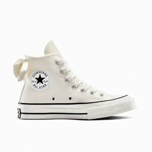 Converse Chuck 70 with Bow Sneakers Egret Women's US 8 Style A14829C